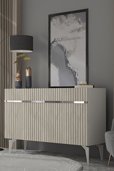 Dekortis Home Dekor 120DHDK5BTG TEDY LAZER PLEKSİ DESEN KONSOL ve TV SEHPASI,...