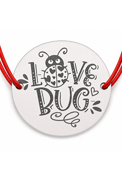 Simoshop Brățară argint 925 cu bănuț gărgăriță Love Bug, șnur reglabil