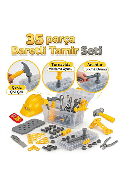 Depomiks Avm 35 parça Baretli Çantalı Tamir Seti sök tak eğitici geliştirici Set