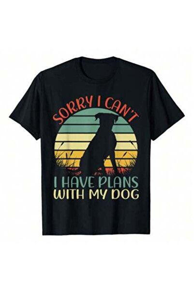 45 BPM تي شيرت Sorry Can't I Have Plans With My Dog، مصنوع من القطن الخالص بو...