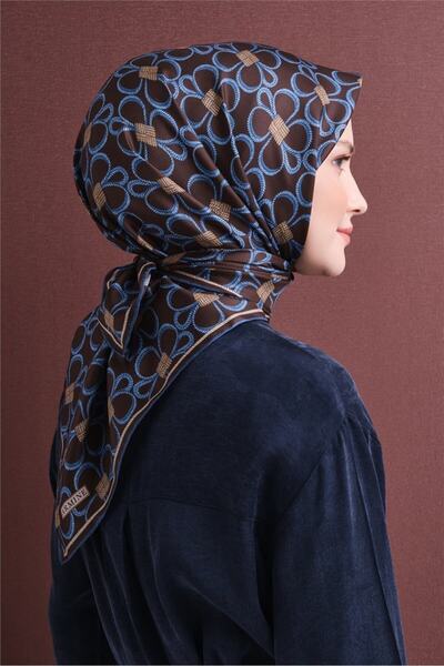 Armine Sura Silk Scarf Brown