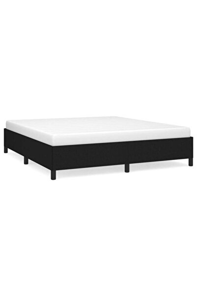 vidaxl Cadru de pat fără saltea, negru, 180 x 200 cm, textil