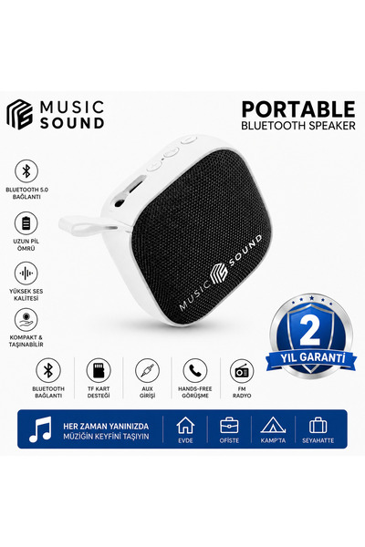 Cellularline Music Sound Taşınabilir Bluetooth Hoparlör 3W Bluetooth 5.0 TF K...