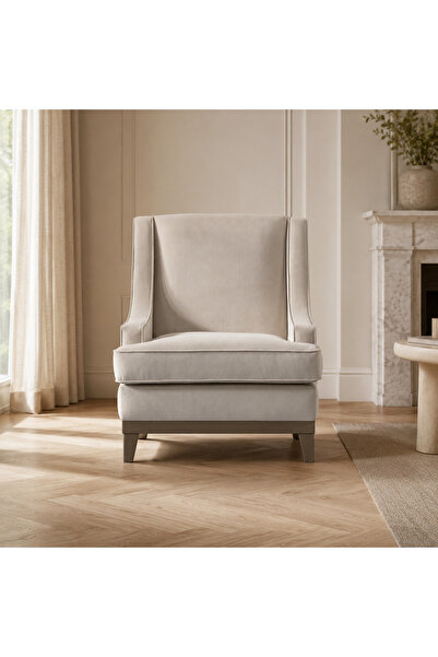 Roots Furniture كرسي مخملي أنيق من نوحة البابتين