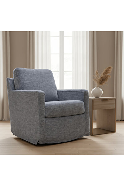 Ashley Furniture كرسي نينانا نكست-جين نوفيلا الدوار المتحرك ذو الأرجل المائلة