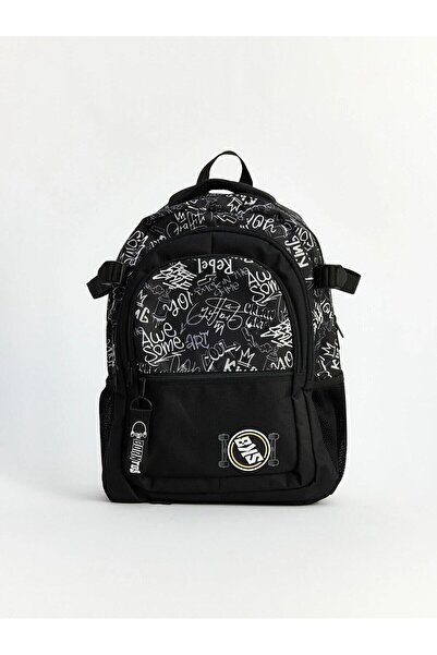 LC Waikiki Mixed Graffiti Patterned Boy's Backpack (W6)