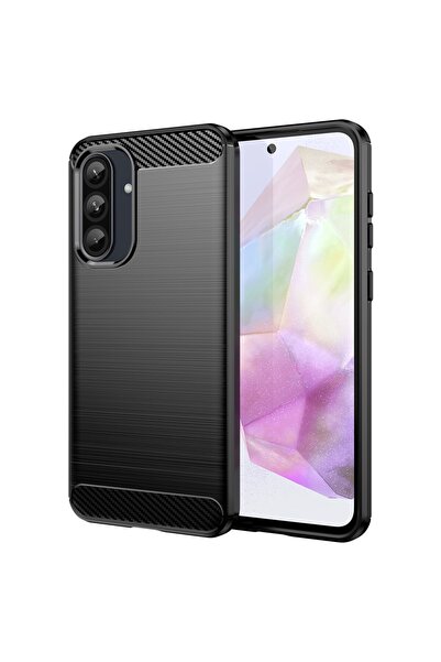 OEM Θήκη TPU Ανθρακονημάτων Σιλικόνης για Samsung Galaxy A36 5G / A56 5G - Μαύρο