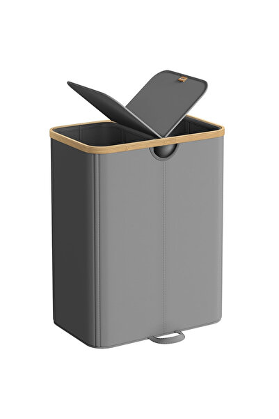 SONGMICS Coș de rufe cu 2 compartimente și capac, saci detașabili, 150 L, 52x...