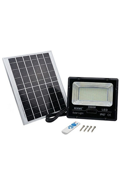 OEM Στεγανός Ηλιακός Προβολέας LED 2000W με Τηλεχειριστήριο IP67 RZ-206