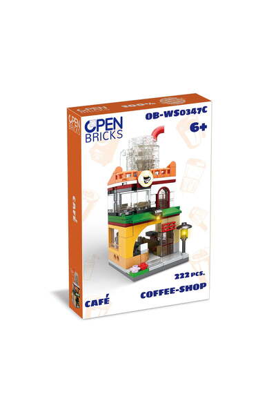 Hape Toys Set de constructie, Cafenea 222 piese