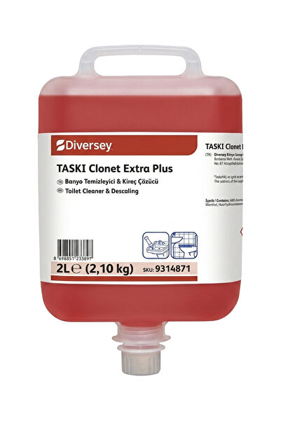 Diversey Taski Clonet Extra Plus Konsantre Kireç Çözücü Banyo Temizleyicisi 2 L
