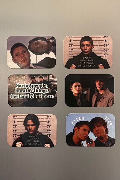 Supernatural Dean & Sam Winchester 6'lı Buzdolabı Magneti