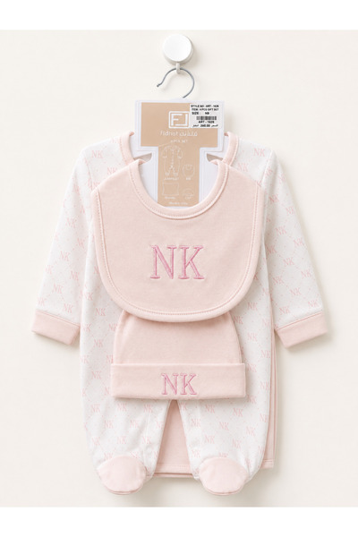 Baby Gift طقم كوفلة مواليد 4 قطع - حديث الولادة NB بناتي