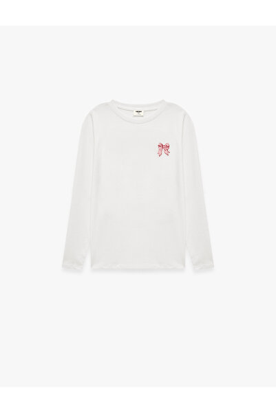 Koton Printed on the Front and Back, Bow-Tie, Relaxed Fit, Long-Sleeved, Crew...