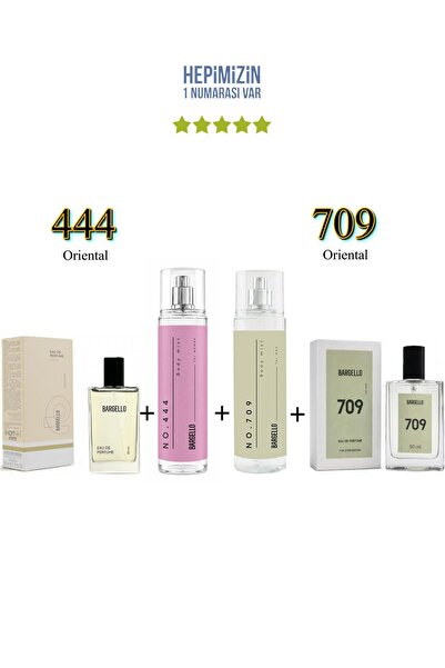 Bargello 444 + 709 Kadın/Erkek Parfüm Edp 50 ml Oriental + No: 444 + No: 709 ...