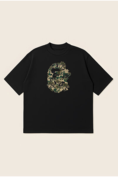 Moon Dancer Μπλουζάκι Unisex με στάμπα Primal Camo, Oversize Boxy Cut, 100% β...
