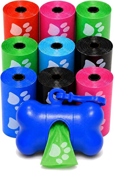 Downtown Pet Supply 180 كيس لفضلات الكلاب بدون رائحة مع موزع أكياس براز الكلا...