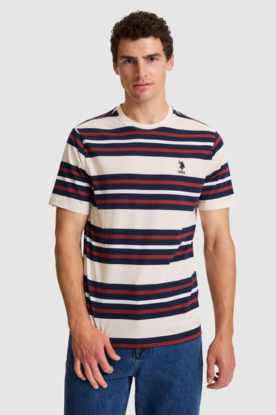 U.S. Polo Assn. تي شيرت كريمي للرجال 50326971-VR071