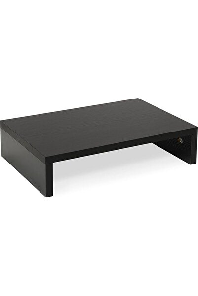 teamix Wood Monitor Stand Riser for Desk TV/Screen/PC/Printer/Laptop - Black ...