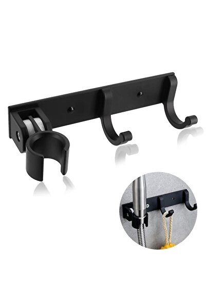 STARSTAR Shower Head Holder Wall Mount Bracket With 2 Hanger Hooks Handheld