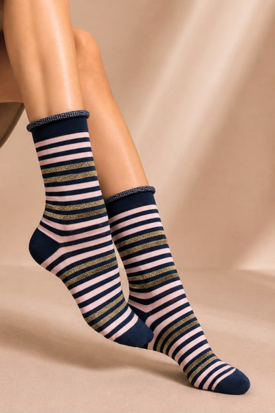 KARDEŞLER ÇORAP Women's Cotton Elasticless Socks with Patterned Design, Multi-Colored, Pack of 4