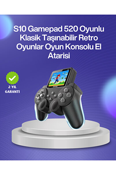 FTA TİCARET 500 Oyunlu Nostaljik El Tipi Oyun Konsolu, Taşınabilir Şarjlı Cihaz, Renkli Ekran ve TV Destekli