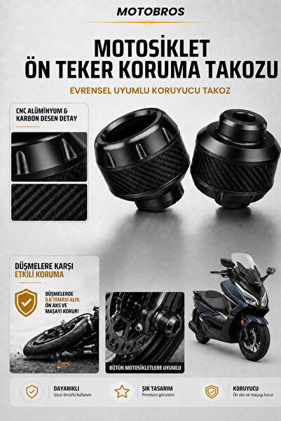Motobros Motosiklet Aks Koruma Takozu Honda Forza Uyumlu Motosiklet Ön Teker ...