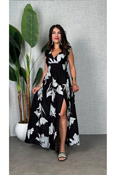 DRESSIFY WOMEN’S FASHION Women's strappy, crossover neck, wide cut, detailed ...