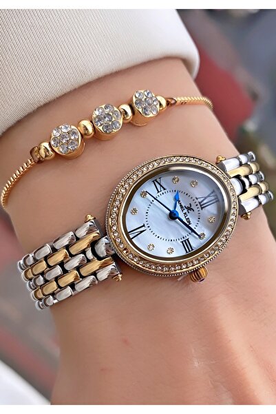 Daniel Klein Yellow Silver Color - Small Case Stone-Encrusted Women's Wristwa...