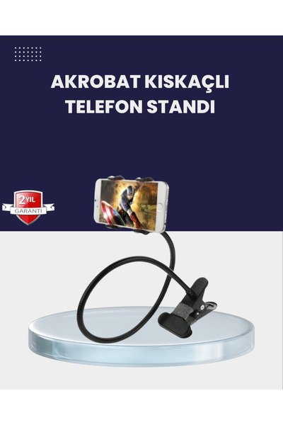 BŞK VİRGO حامل هاتف أكروبات قوي مع مشبك، متوافق مع المكتب والسيارة