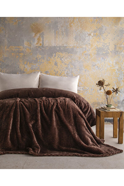 Apricitas HOME Single Size Trusty Brown Jacquard Pattern Blanket 160X220 cm