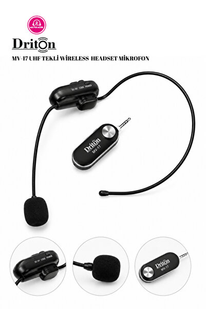 DRİTON MV-17 UHF TEKLİ WİRELESS HEADSET KAFA MİKROFON