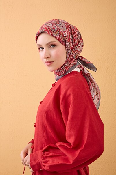 Silk Home وشاح فيلورا فينتاج بيزلي أحمر