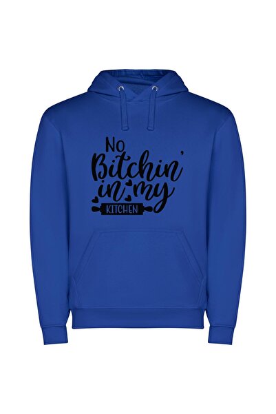 iLovePrints Bitch-Free Culinary Zone Φούτερ με κουκούλα σε χρώμα Μπλε