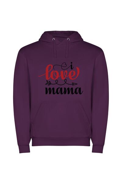 iLovePrints Mama's Inspired Love Arrow Φούτερ με κουκούλα σε χρώμα Μωβ