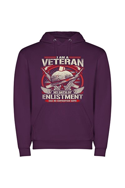 iLovePrints Proud Veteran's Glamorous Declaration Φούτερ με κουκούλα σε χρώμα...