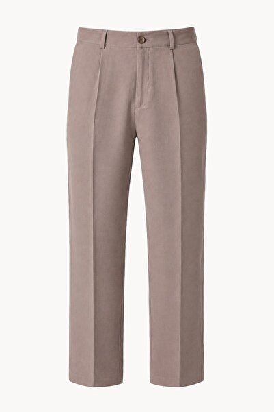 Antioch Dark Beige Lyocell Blended Men's Trousers