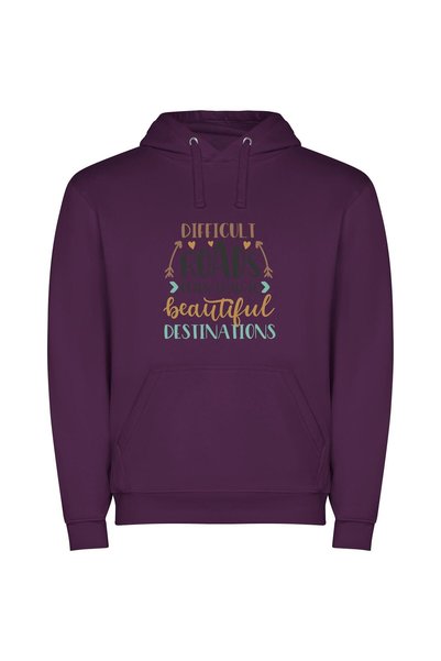 iLovePrints Elegant Destinations Await Φούτερ με κουκούλα σε χρώμα Μωβ