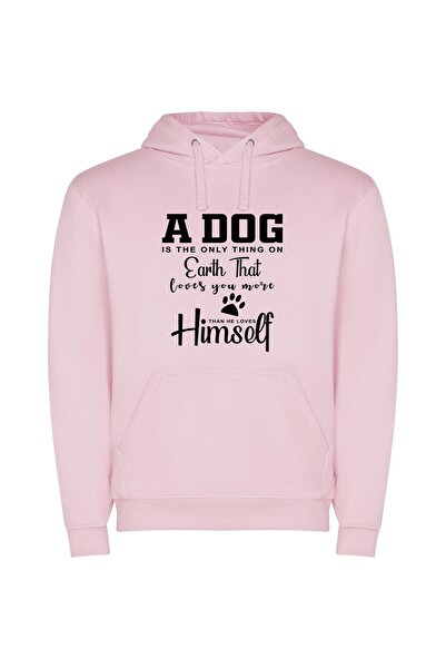 iLovePrints Ultimate Canine Devotion Φούτερ με κουκούλα σε χρώμα Ροζ