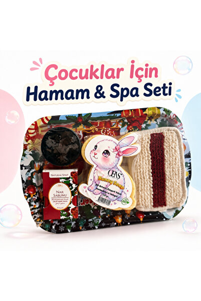 OENS COSMETİC Tavşanlı Pomegranate Soap Children's Bath and Bath Set 5 Pieces