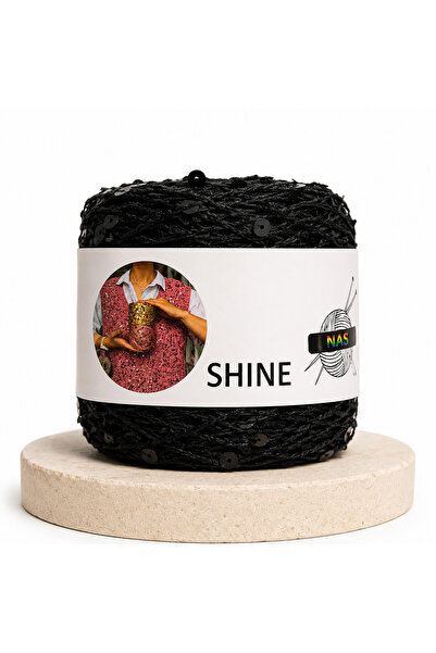 Nas Shine 45% Cotton Sequined Knitting Yarn 100 Gr 230 m Summer Hand Knitting...
