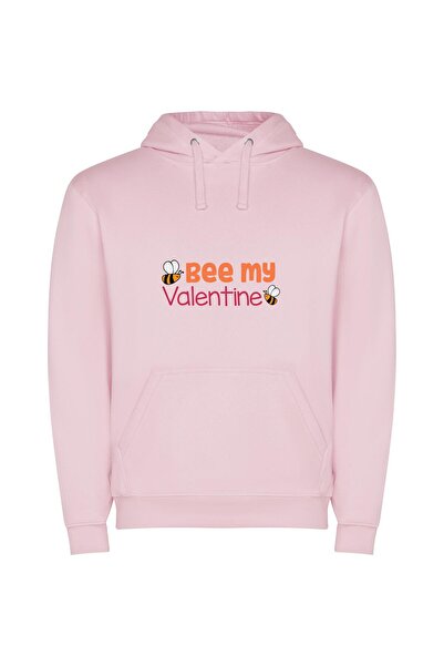 iLovePrints Beeing Love in February Φούτερ με κουκούλα σε χρώμα Ροζ