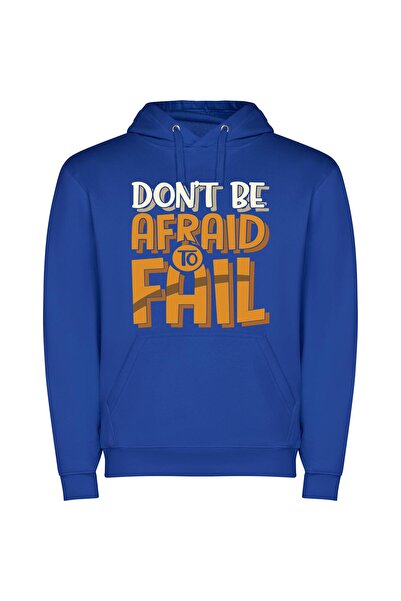 iLovePrints Fearless Adobe Illustrator Prints Φούτερ με κουκούλα σε χρώμα Μπλε