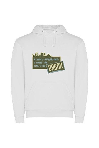 iLovePrints Sunny Serenity Unveiled Φούτερ με κουκούλα σε χρώμα Λευκό