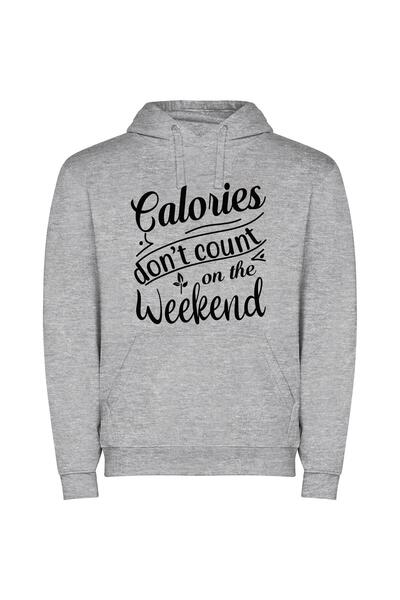 iLovePrints Weekend Indulgence Fitness Fiesta Φούτερ με κουκούλα σε χρώμα Γκρι