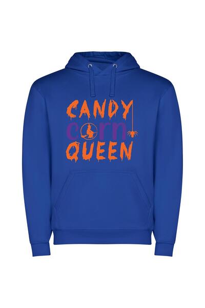 iLovePrints Deathly Halloween Candy Queens Φούτερ με κουκούλα σε χρώμα Μπλε