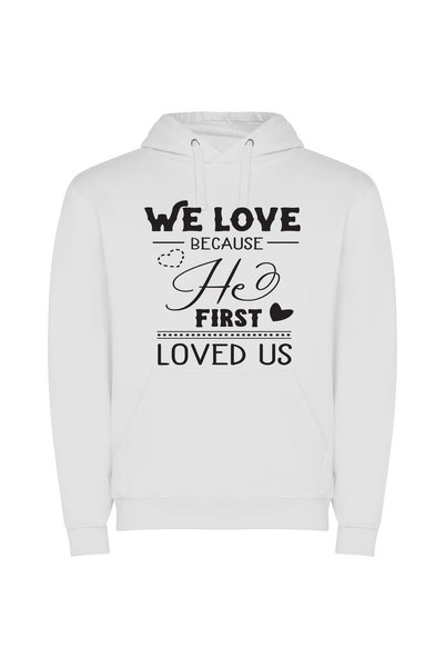 iLovePrints Love's Eternal Embrace Φούτερ με κουκούλα σε χρώμα Λευκό