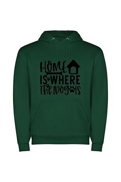 iLovePrints Pawsome Place of Happiness Φούτερ με κουκούλα σε χρώμα Πράσινο