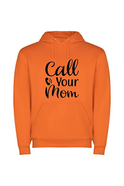iLovePrints Momentous Motherly Connections Φούτερ με κουκούλα σε χρώμα Πορτοκαλί