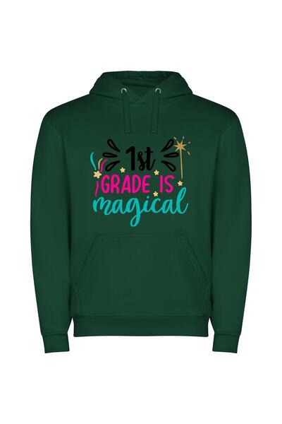 iLovePrints Magical Grade One Wonder Φούτερ με κουκούλα σε χρώμα Πράσινο
